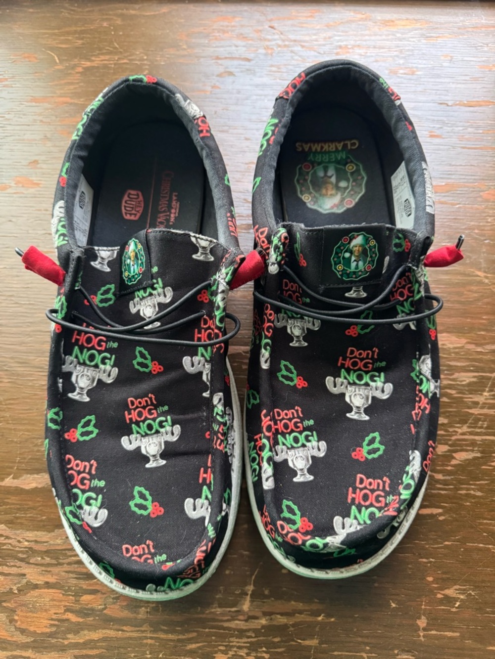 Men’s Hey Dude’s’Don't Hog the Nog!' Holiday Slip-On Shoes